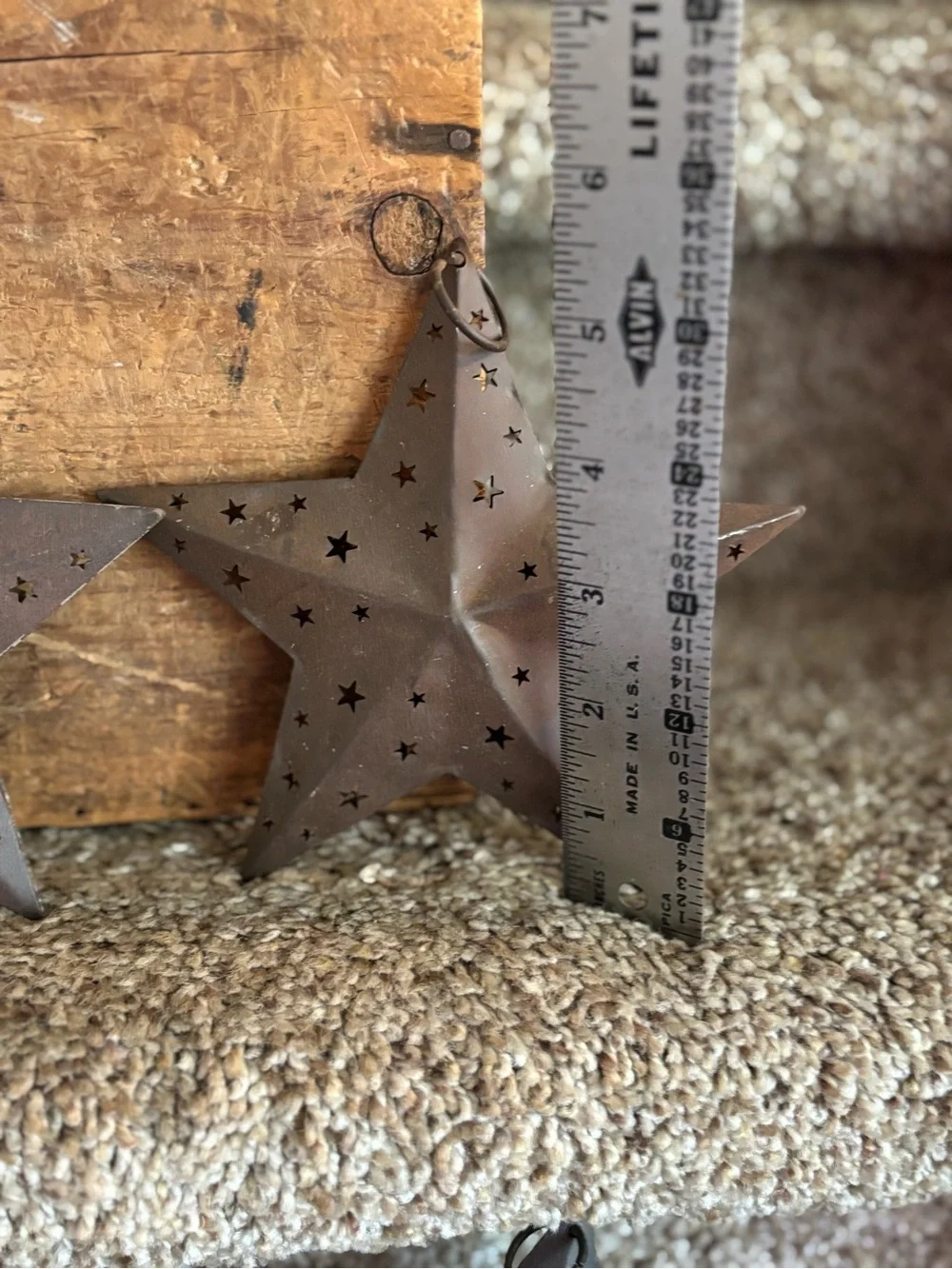 Rustic Brown Metal Star decor